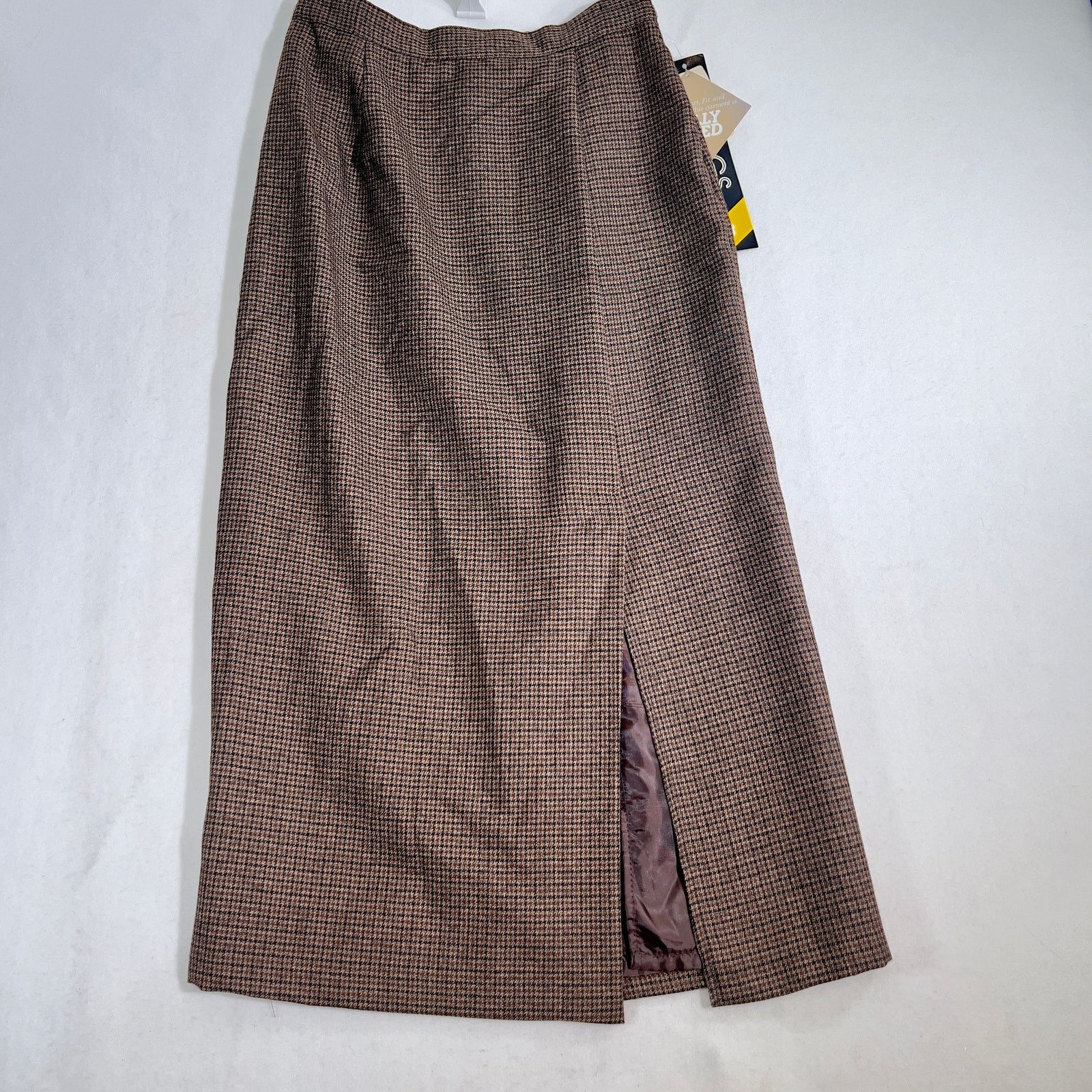 Other Briggs New York Skirt Maxi Sz 8 Brown Herringbone USA Lined Size M / US 6-8 / IT 42-44 - 3 Thumbnail