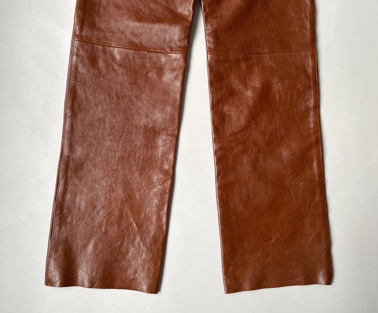 Our Legacy Cognac Leather ‘Biker’ Trousers Size US 30 / EU 46 - 17 Thumbnail