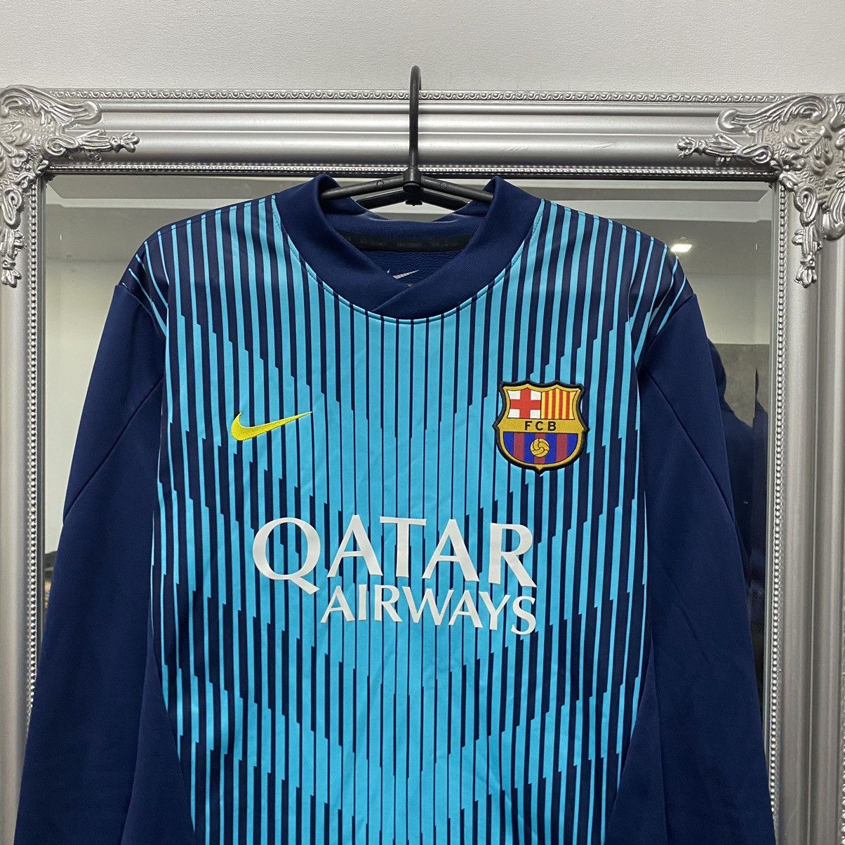 Nike Barcelona Nike long sleeve jersey foodboll Size US M / EU 48-50 / 2 - 2 Thumbnail