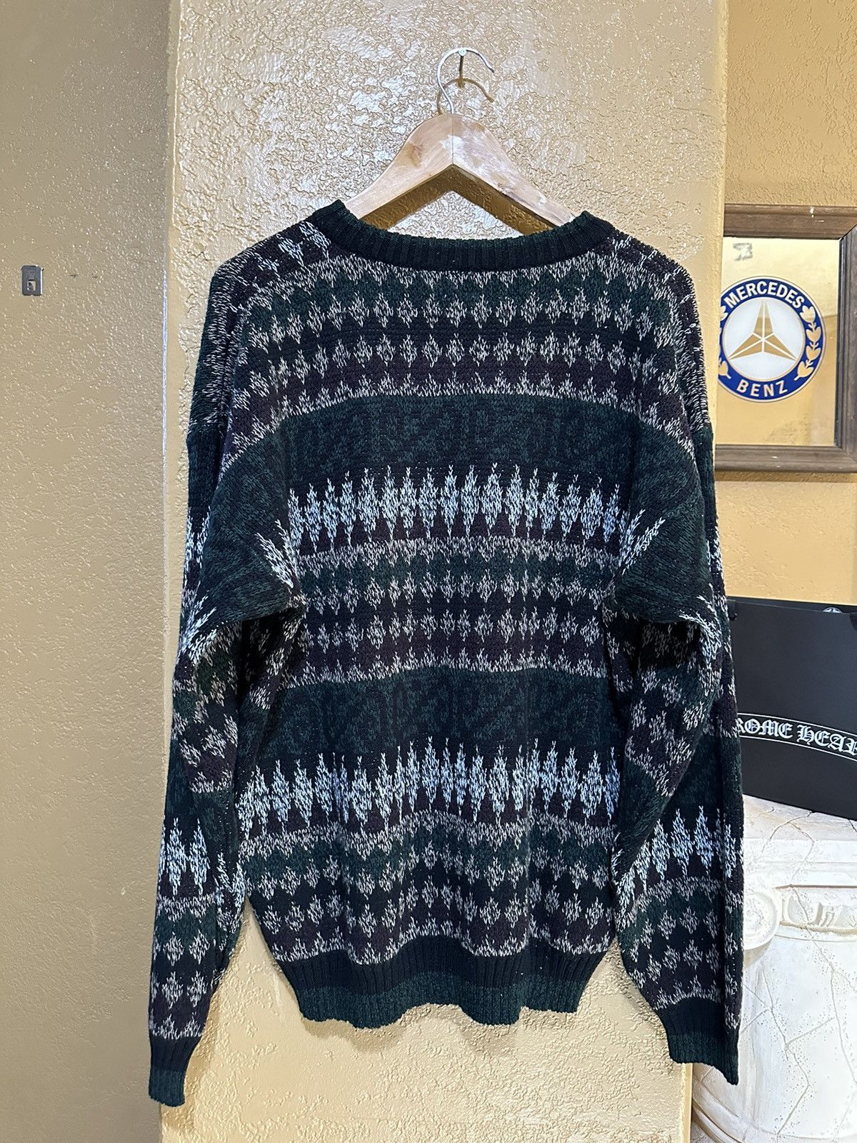 Vintage Vintage 90s Coogi Style Knit Sweater Large Grunge Size US L / EU 52-54 / 3 - 2 Thumbnail