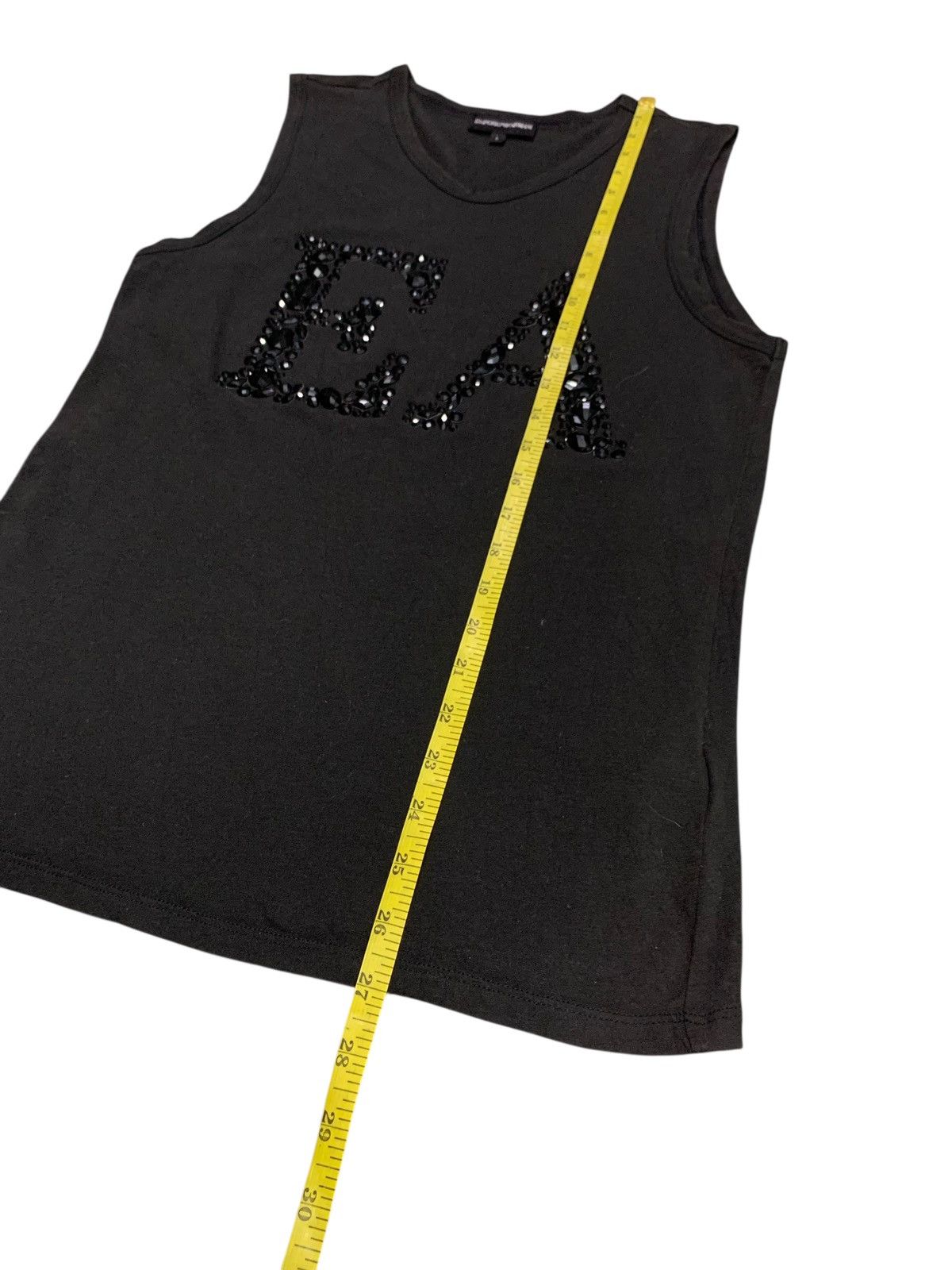 Emporio Armani Rare Emporio Armani Bling Bling Big Logo Tank Tops Size L / US 10 / IT 46 - 11 Thumbnail