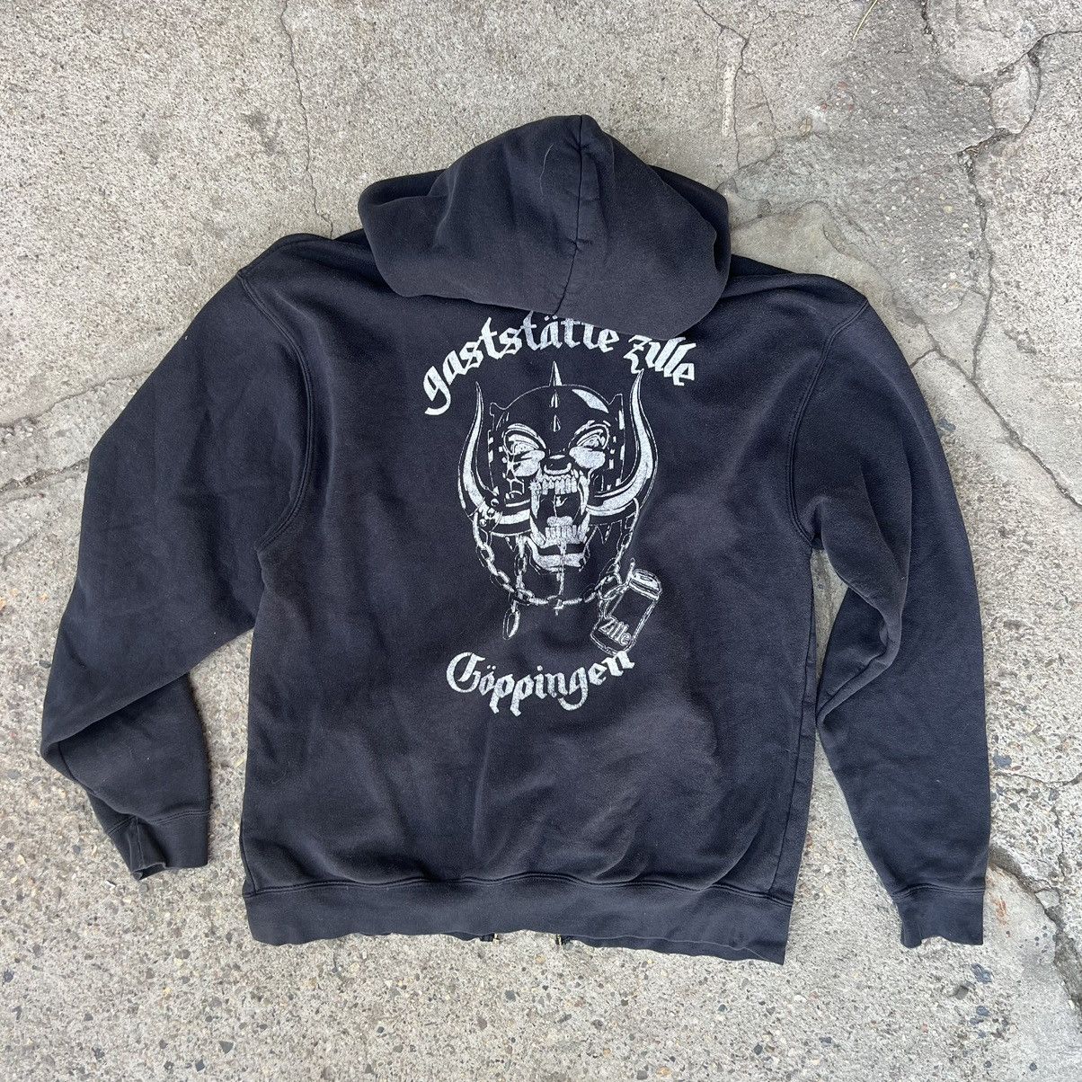 Band Tees × Vintage Vintage 90s Motorhead zip Hoodie England Heavy Metal Black Size US L / EU 52-54 / 3 - 1 Thumbnail