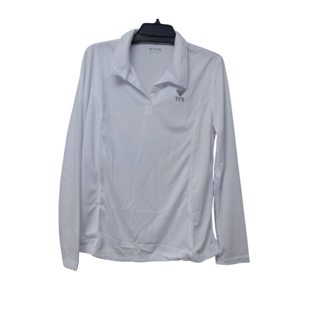 Other TYR Women’s Long Sleveed Polo, White, XL Size XL / US 12-14 / IT 48-50 - 4 Thumbnail