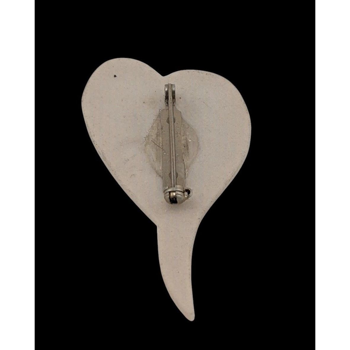 Other Vintage Handmade White Ceramic Kids In Heart Brooch Size ONE SIZE - 3 Thumbnail