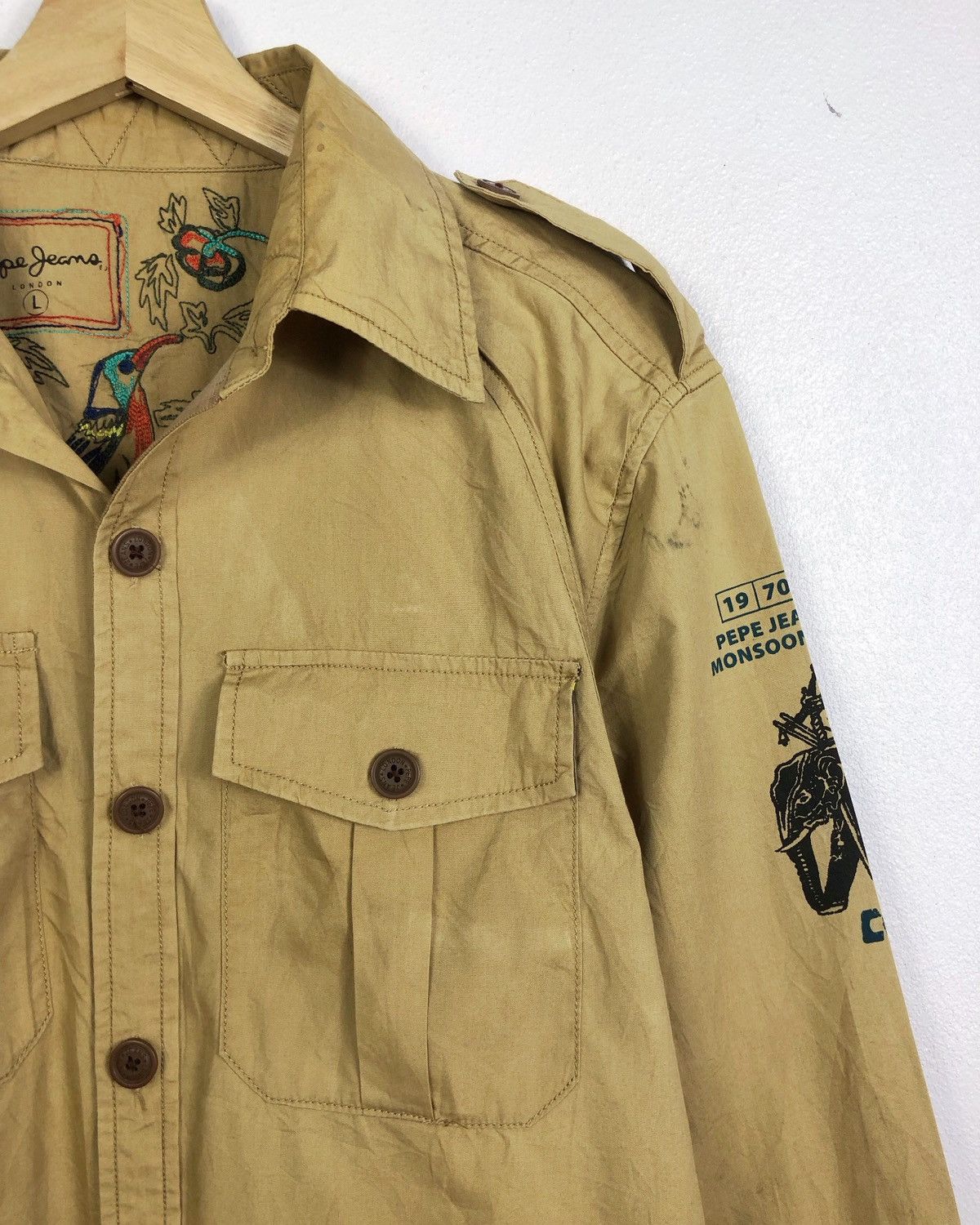 Pepe Jeans Rare Pepe Jeans London Button Ups Shirt Size US L / EU 52-54 / 3 - 3 Thumbnail