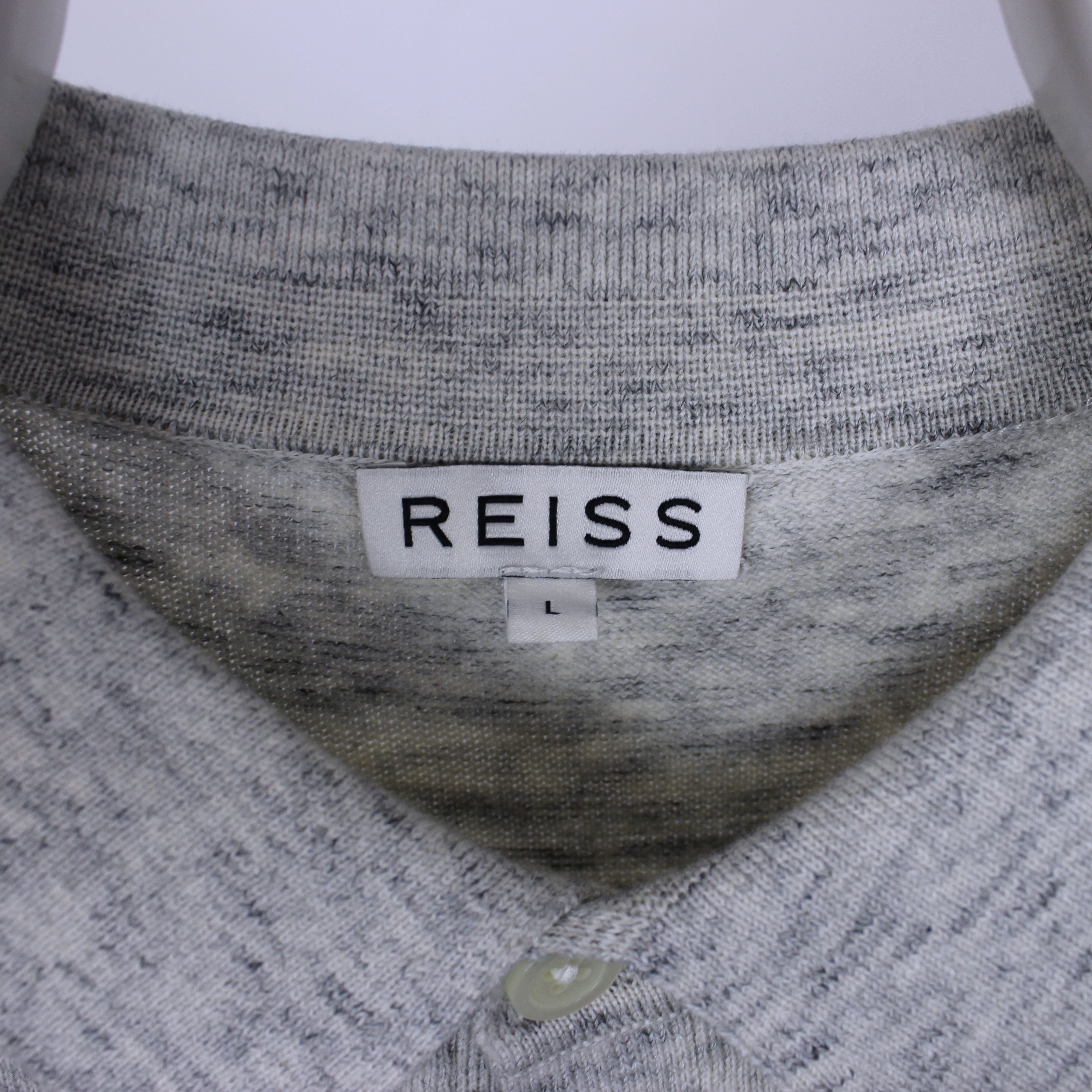 Reiss long sleeve men cotton M L gray