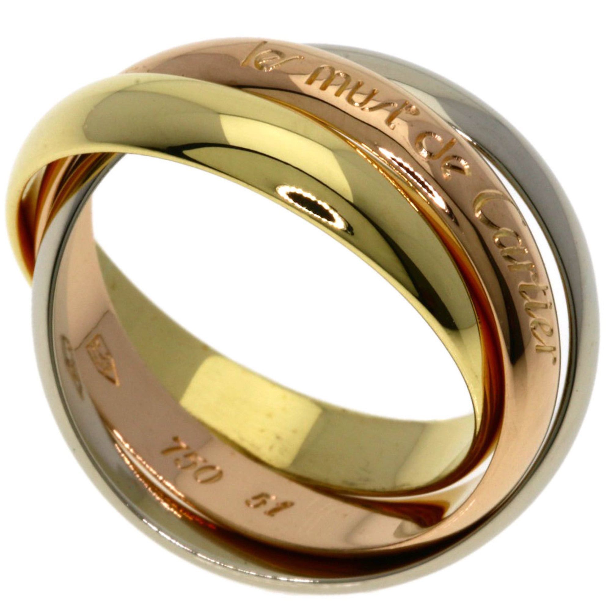 Cartier Cartier Trinity #51 Ring - 18K Yellow Gold/18K White Pink Gold Women's CARTIER Size ONE SIZE - 1 Thumbnail