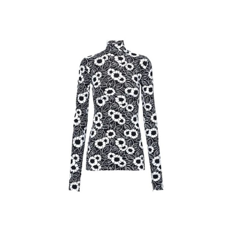 Prada Prada Floral Jersey Long Sleeve Top Size 42 Size M / US 6-8 / IT 42-44 - 1 Thumbnail