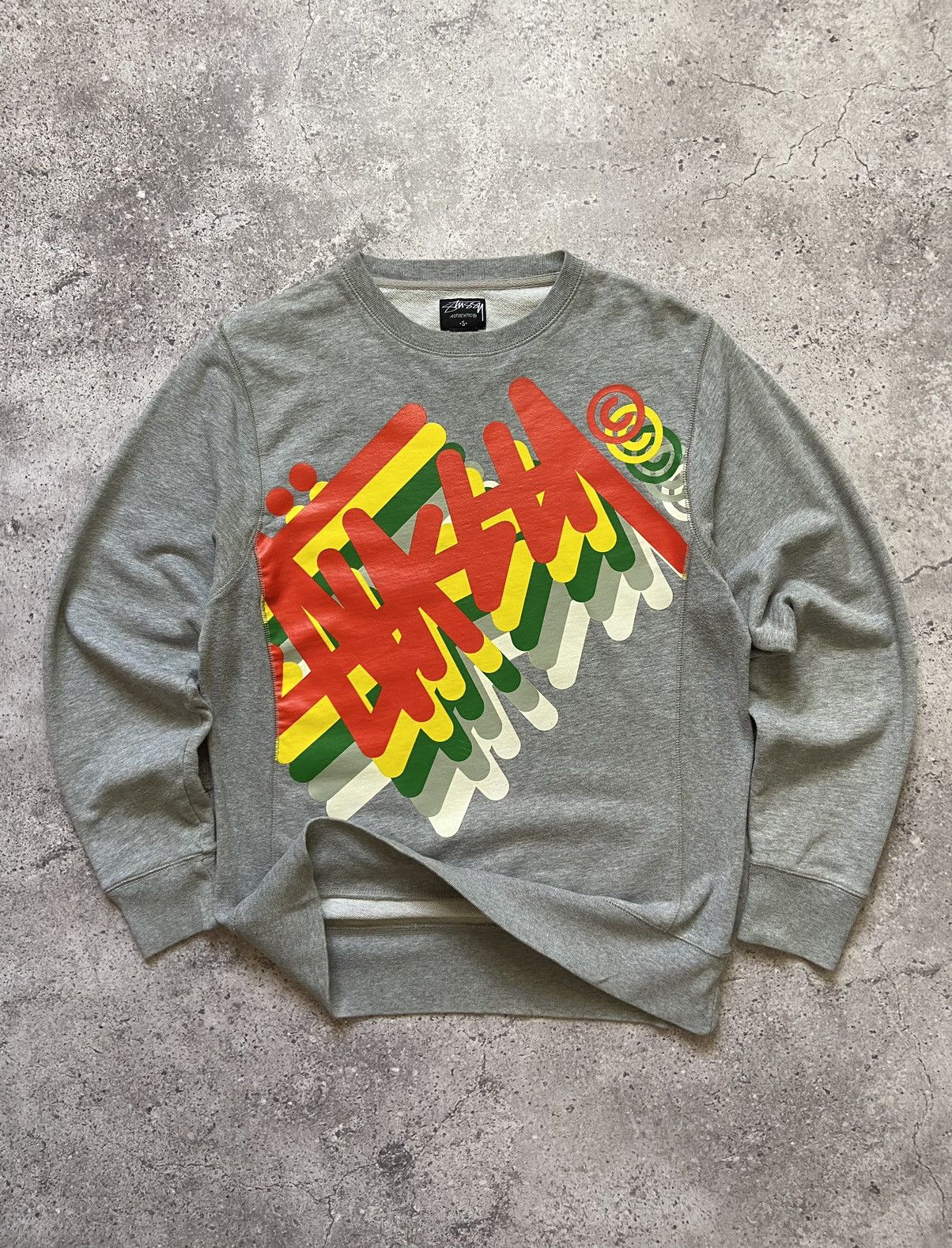 Stussy × Vintage Vintage Stussy Big Logo Sweatshirt Size US S / EU 44-46 / 1 - 1 Thumbnail