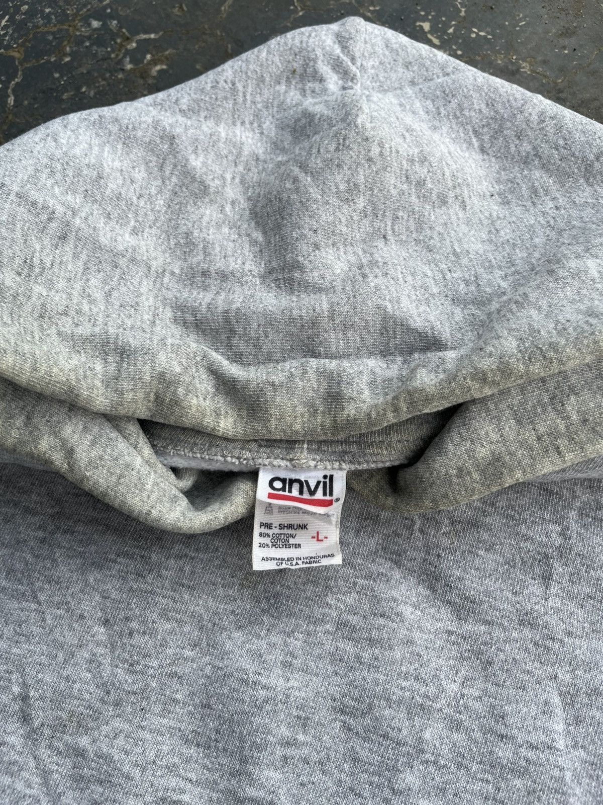 Vintage Vintage 00s Anvil Grey Blank Hoodie Size US L / EU 52-54 / 3 - 5 Thumbnail