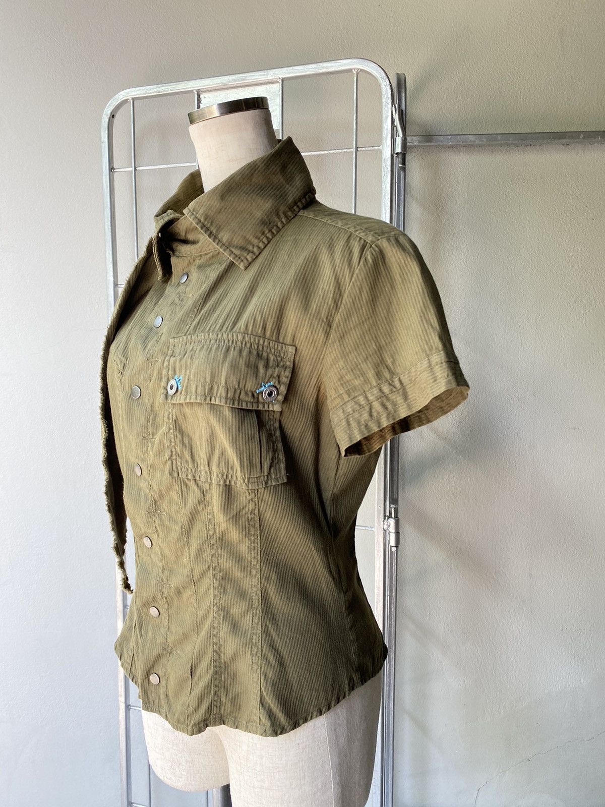 Diesel DIESEL Olive Snap Button Shirt Size M / US 6-8 / IT 42-44 - 22 Thumbnail