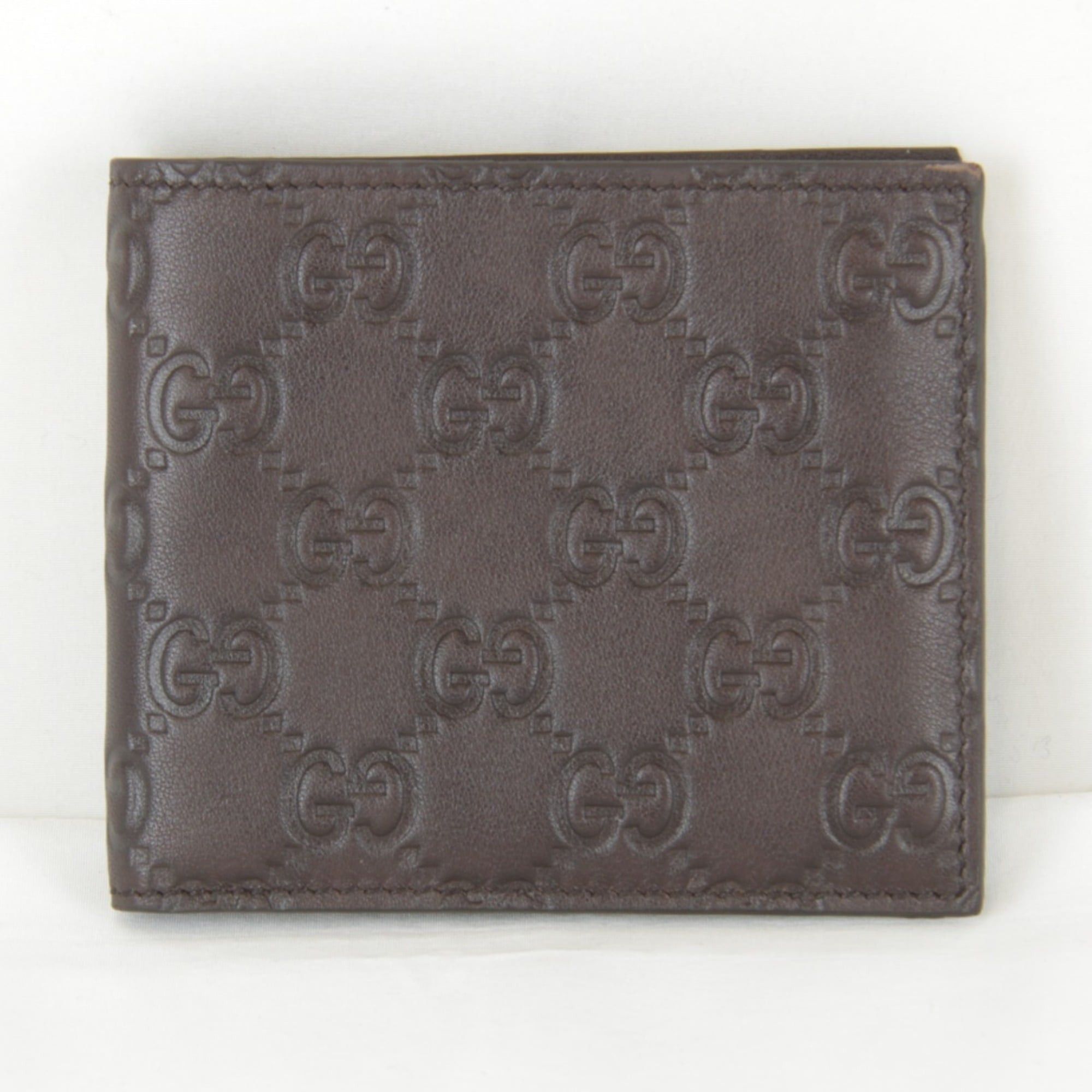 Gucci GUCCI 145754・0416 Bi-fold Wallet, Shima Leather, Brown, Women's Size ONE SIZE - 1 Thumbnail