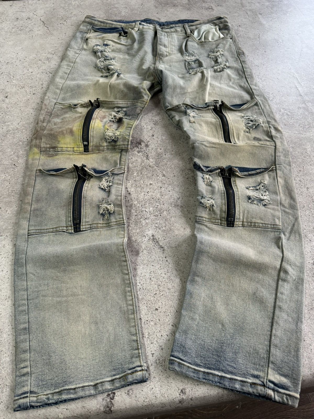 Vintage Zipped Multi-pocket Junya Watanabe Style Jeans Pants