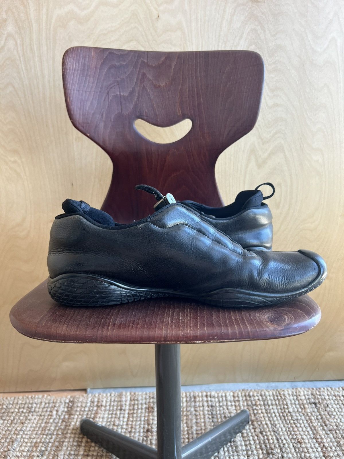 Prada Vintage Prada Sport Linea Rossa Black Leather Sneakers Size US 9 / EU 42 - 7 Thumbnail