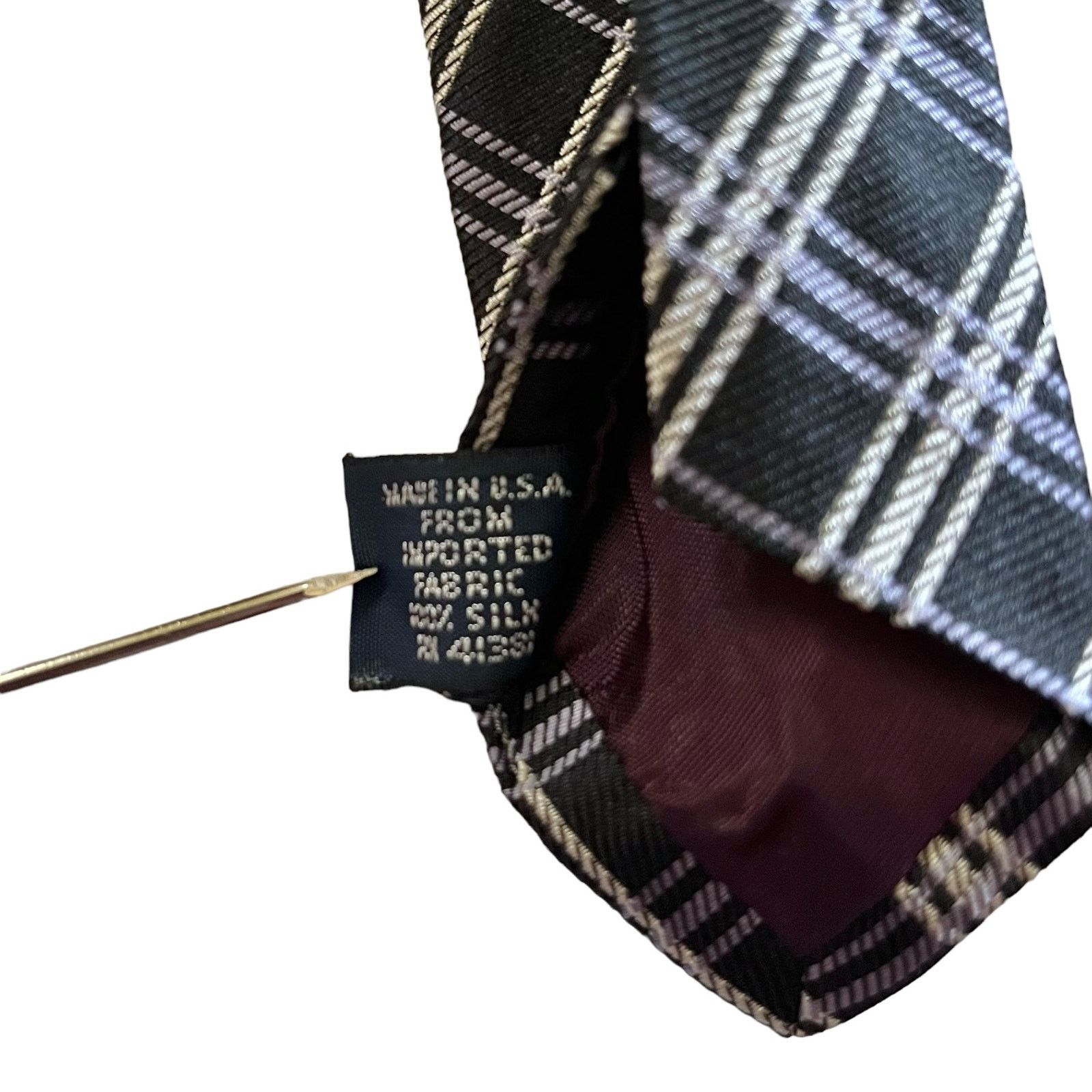 Polo Ralph Lauren × Vintage Polo Ralph Lauren Vintage Jacquard Plaid Check Wide Silk Tie Size ONE SIZE - 7 Thumbnail