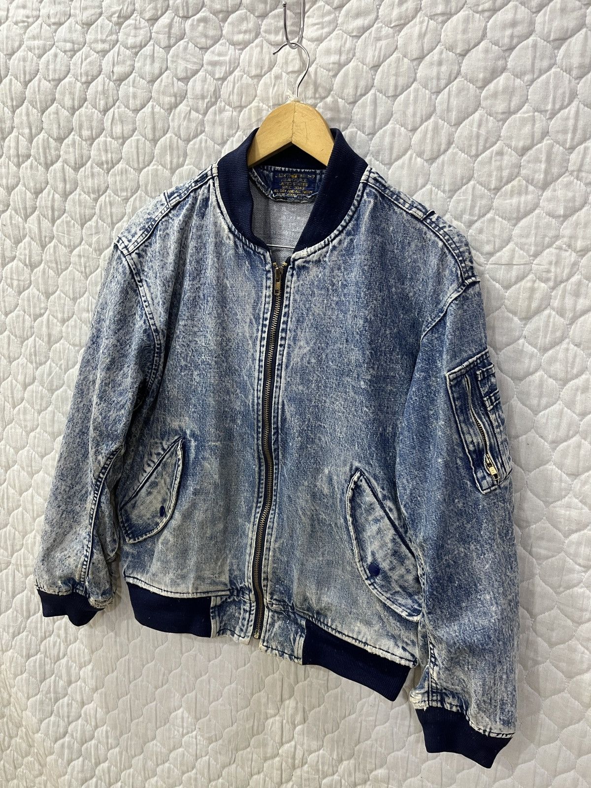 Other 🔥🔥🔥STEALS US AIR FORCES DENIM BOMBER JACKET Size US M / EU 48-50 / 2 - 2 Thumbnail