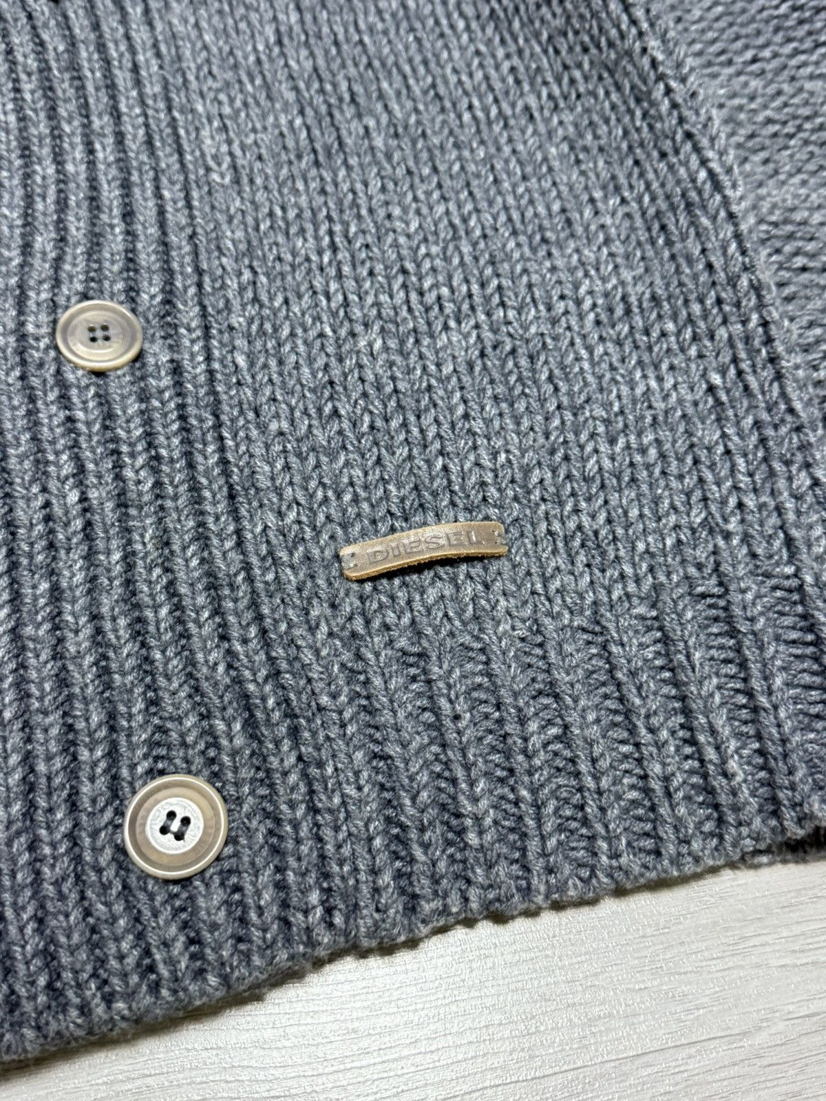 Diesel DIESEL giant hood avant garde knitted hoodie big wool button Size US L / EU 52-54 / 3 - 7 Thumbnail