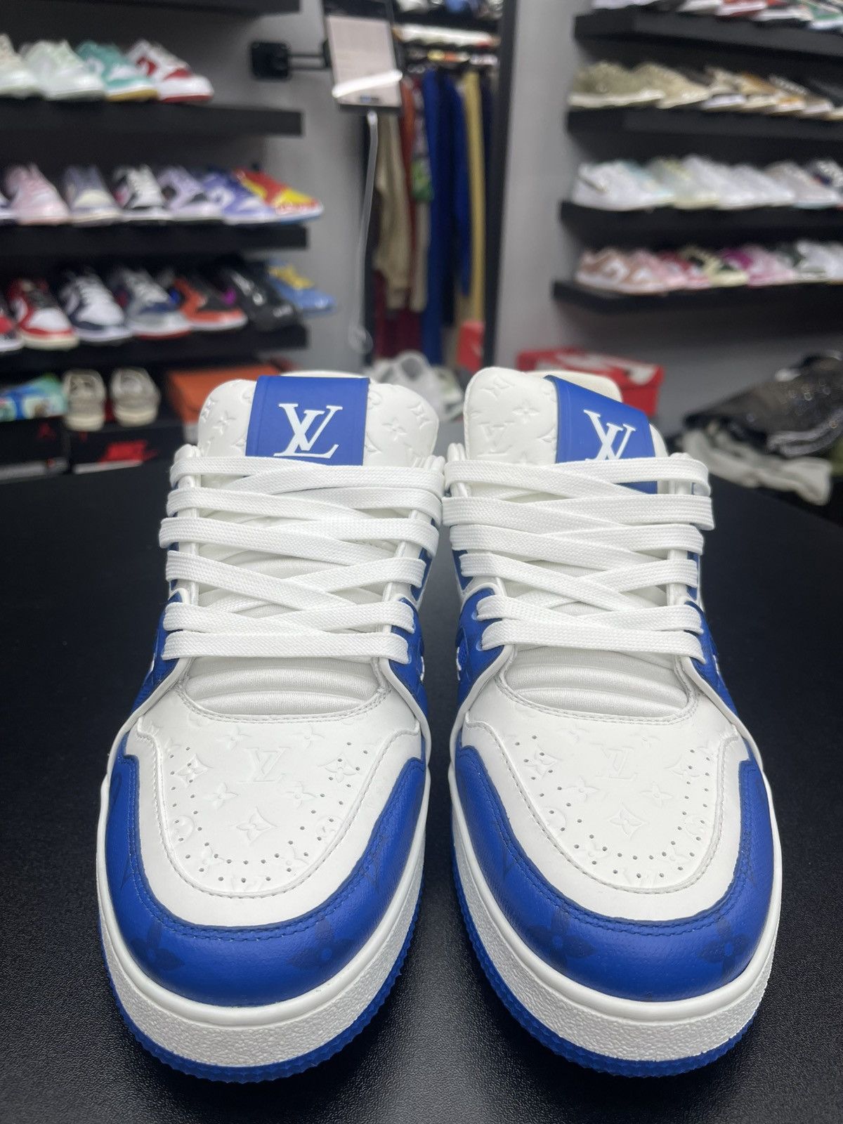 Louis Vuitton Size 7.5US/6.5LV Louis Vuitton Blue LV Monogram Trainer Size US 6.5 / EU 39-40 - 2 Thumbnail