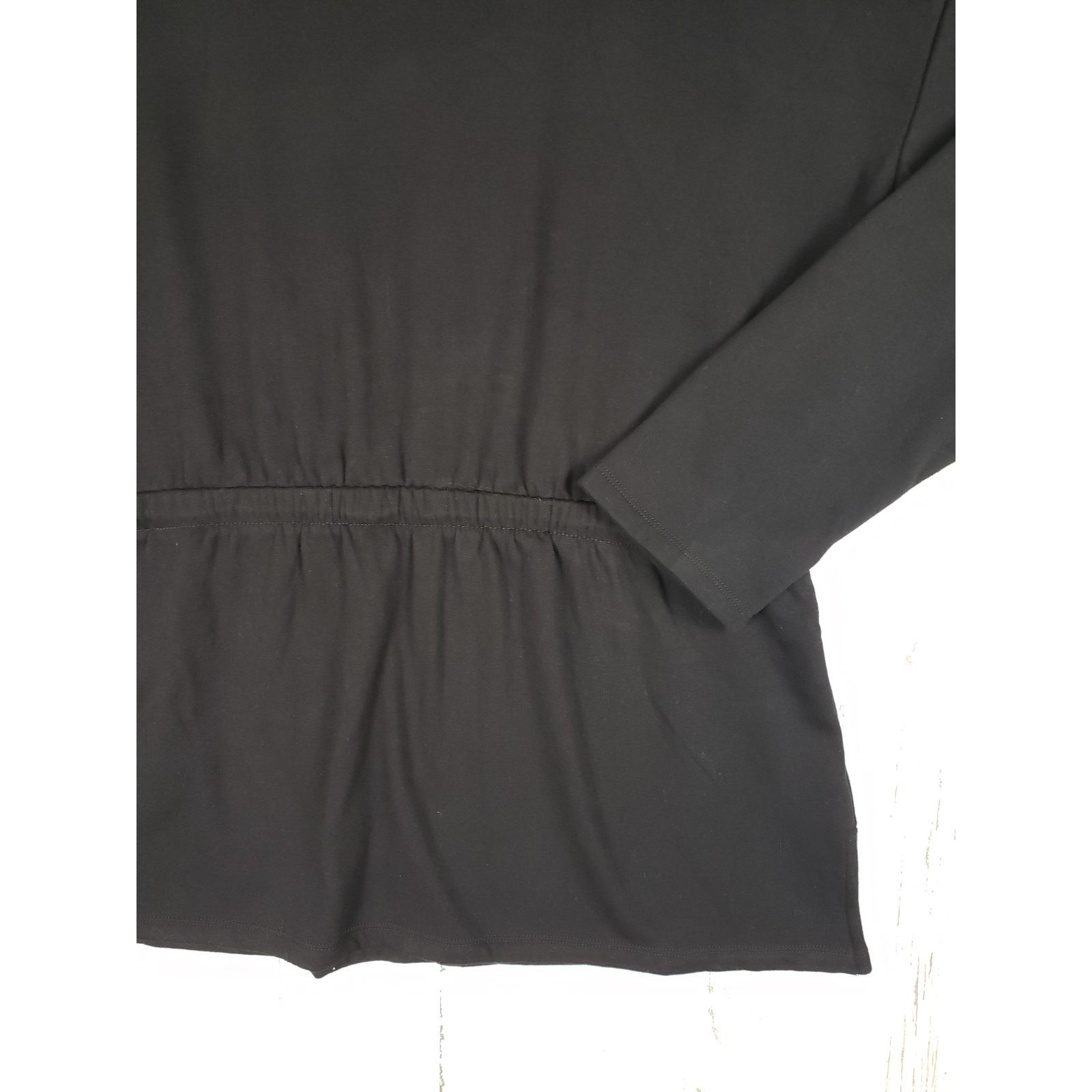 Other NWT Liz Claiborne Black Cinched Pullover Sweatshirt Large Size L / US 10 / IT 46 - 13 Thumbnail