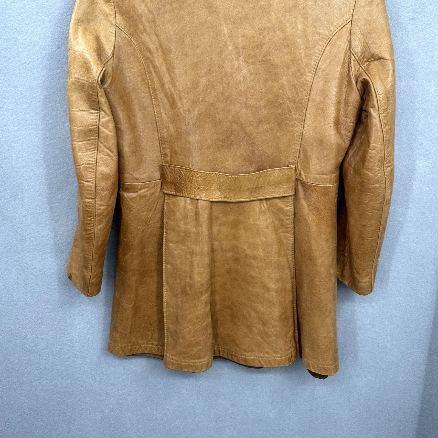 Golden Bear VINTAGE Golden Bear Jacket Mens M Overcoat Leather 80s Brown Adult Medium Mens Jacket Size US M / EU 48-50 / 2 - 6 Thumbnail