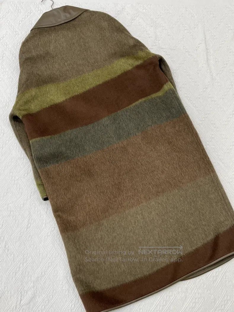 Other Hermes Color Blocked Cashmere Mohair Overcoat Size XXS / US 00 / IT 34 - 4 Thumbnail
