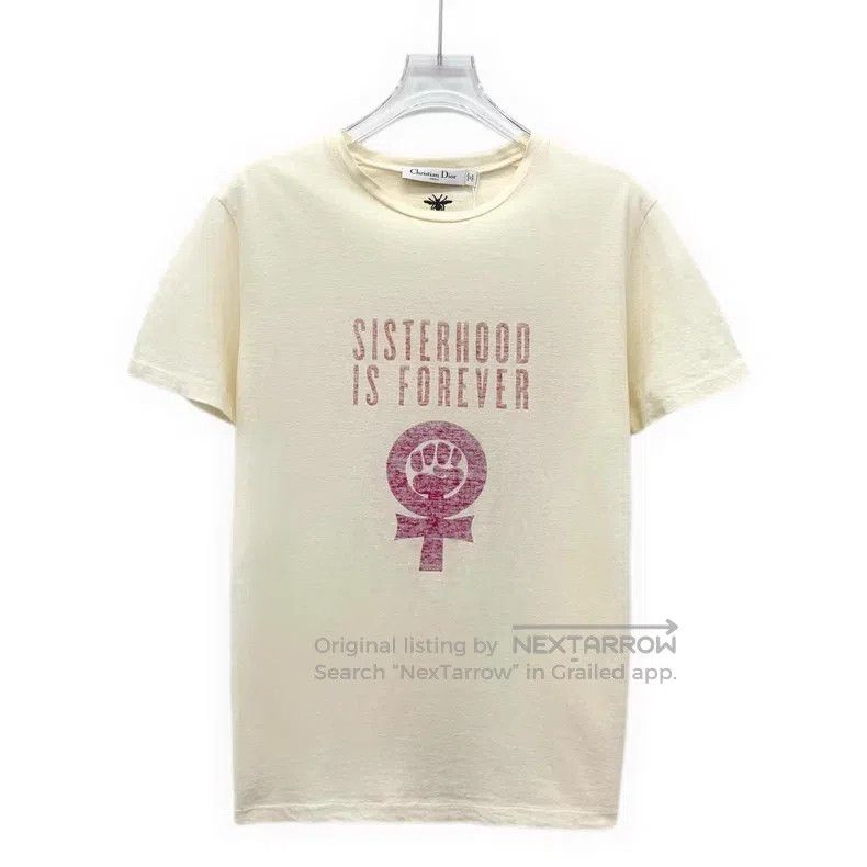Dior Dior Beige logo letter pattern printed cotton round-neck s Size S / US 4 / IT 40 - 1 Thumbnail