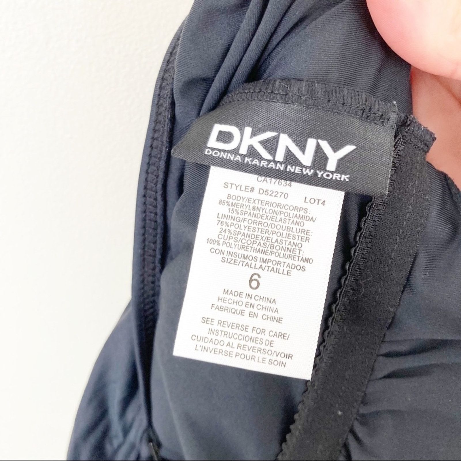 DKNY DKNY Black One Piece Bathing Suit Sz 6 Size M / US 6-8 / IT 42-44 - 4 Thumbnail