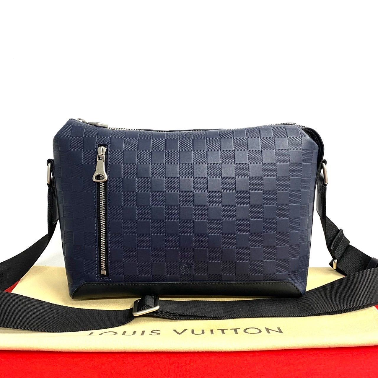 Louis Vuitton Shoulder Bag Blue Leather