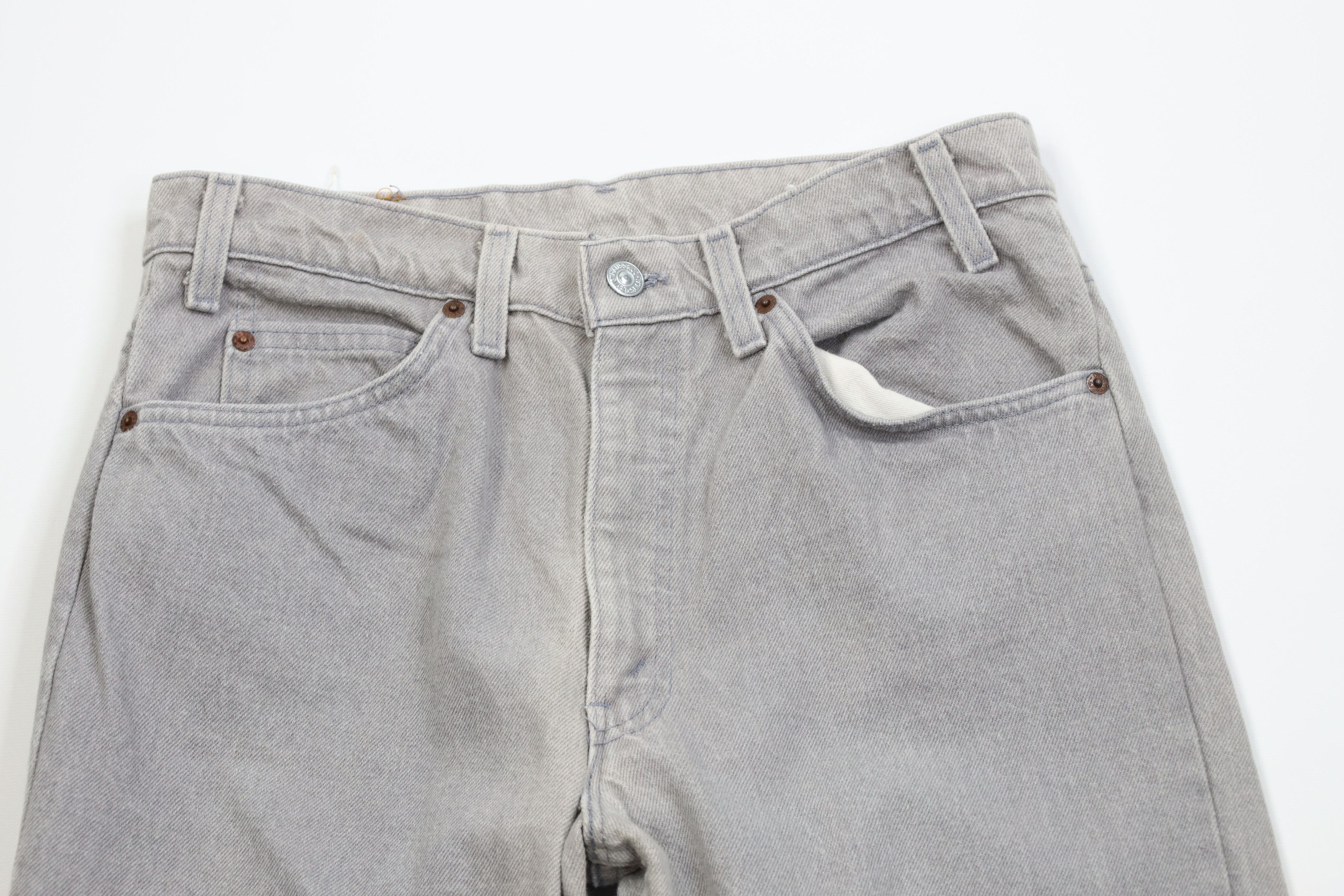 Levi's Vintage 80s Levis 40509 Straight Leg Denim Jeans Gray USA Size US 32 / EU 48 - 2 Thumbnail