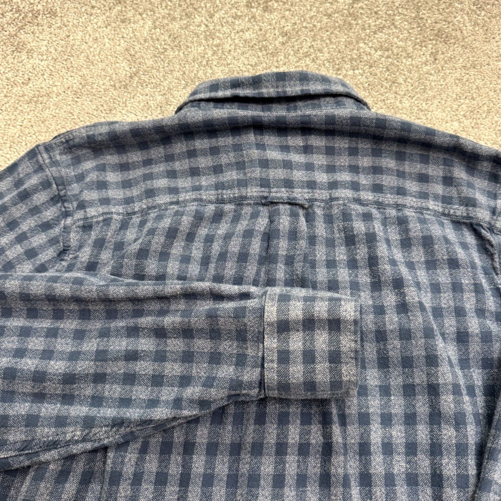 Lucky Brand Lucky Brand Saturday Gingham Button-Down Shirt Mens M Blue Gray Long Sleeve Regular Fit Tailored Casual Plaid 40 in Chest Size US M / EU 48-50 / 2 - 5 Thumbnail