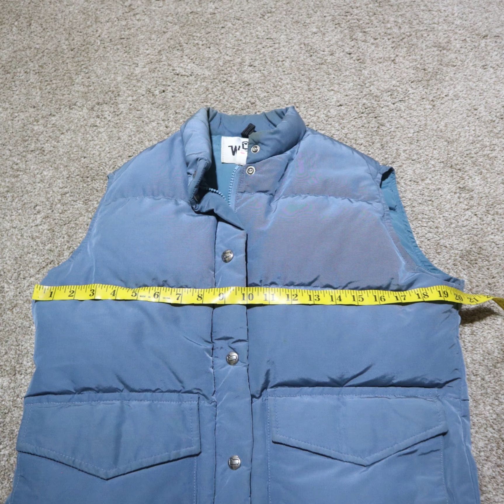 Vintage Woolrich Puffer Vest Blue Snap Vintage Insulated Winter Mock Neck Size L Large Size L / US 10 / IT 46 - 6 Thumbnail