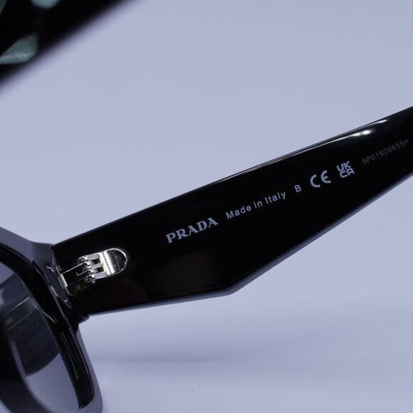 Prada Prada PRB09S 16K08Z Sunglasses Black Butterfly Frame Size ONE SIZE - 8 Thumbnail