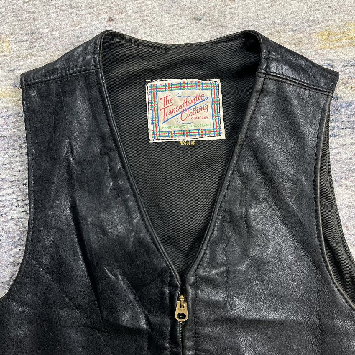 Aero Leathers Vintage 70s The Transatlantic clothing leather vest talon Size US M / EU 48-50 / 2 - 5 Thumbnail