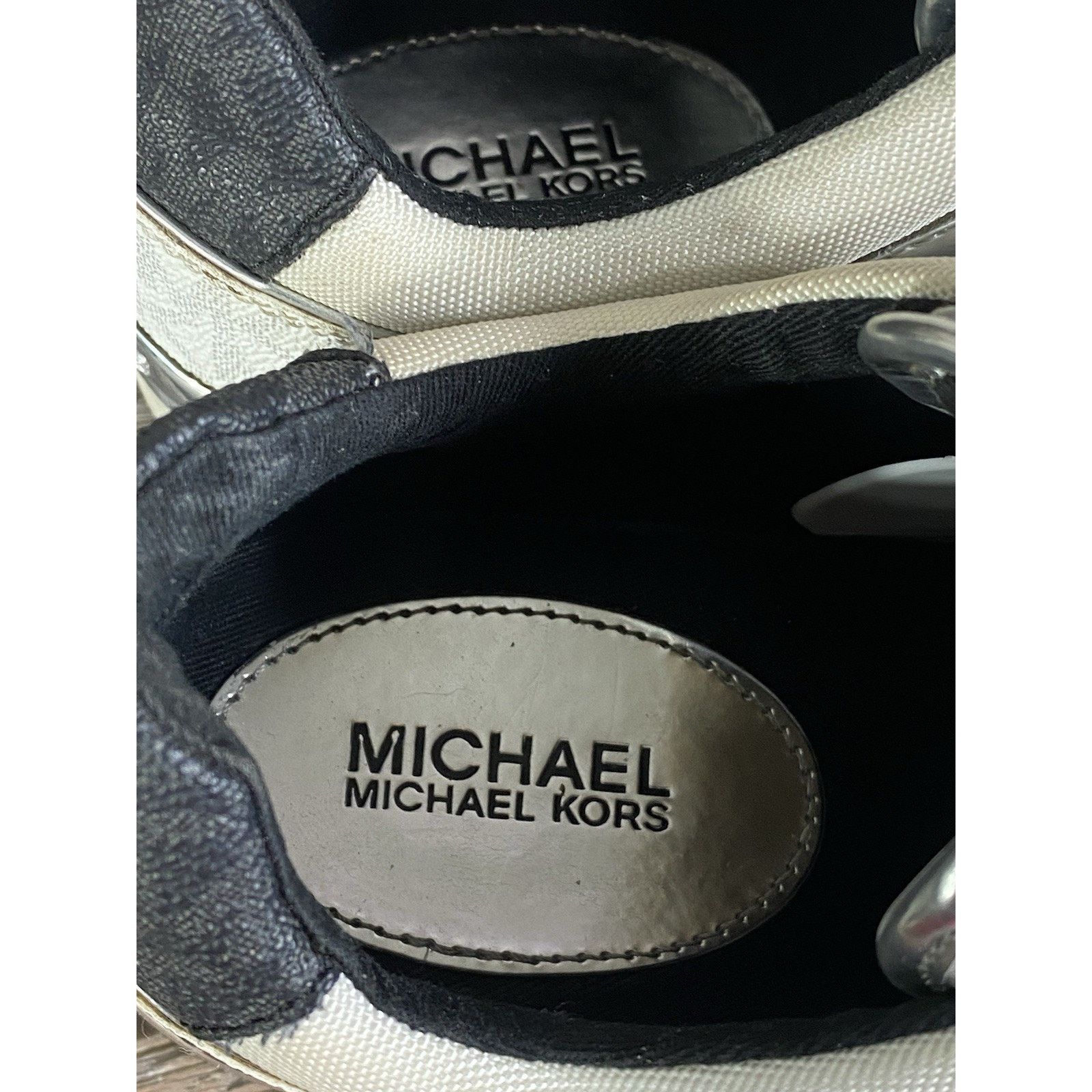 Michael Kors MICHAEL KORS Women's MADDY Two-Tone Logo Trainer Sneakers-9 Size US 9 / IT 39 - 6 Thumbnail