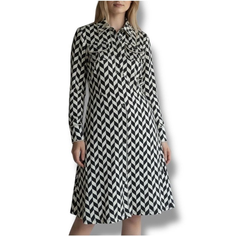Bcbgmaxazria BCBGMaxAzria funky shirt dress retro vibe Size XS / US 0-2 / IT 36-38 - 1 Thumbnail