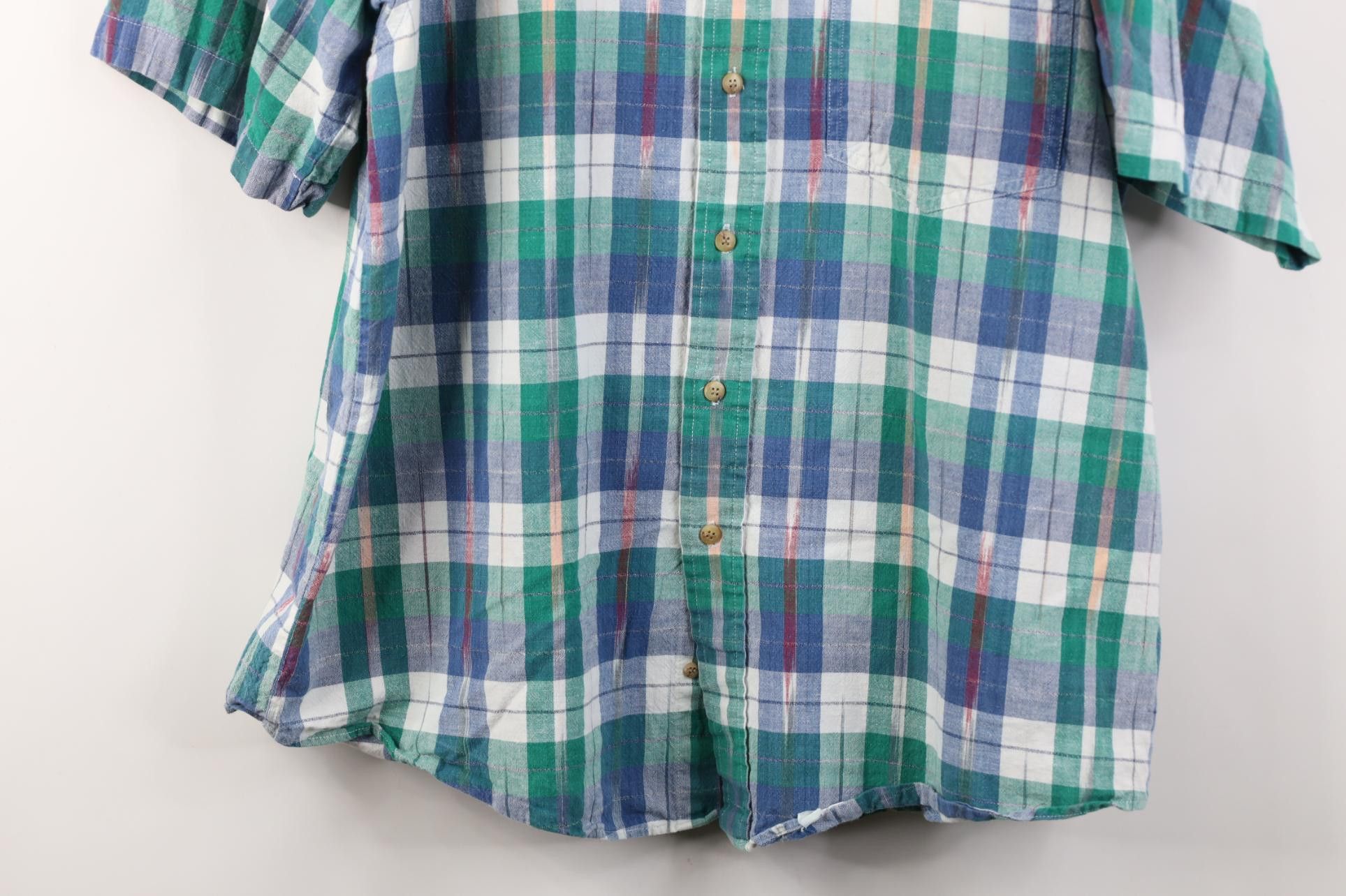 Vintage Vintage 90s Streetwear Madras Short Sleeve Button Down Shirt Size US XL / EU 56 / 4 - 3 Thumbnail