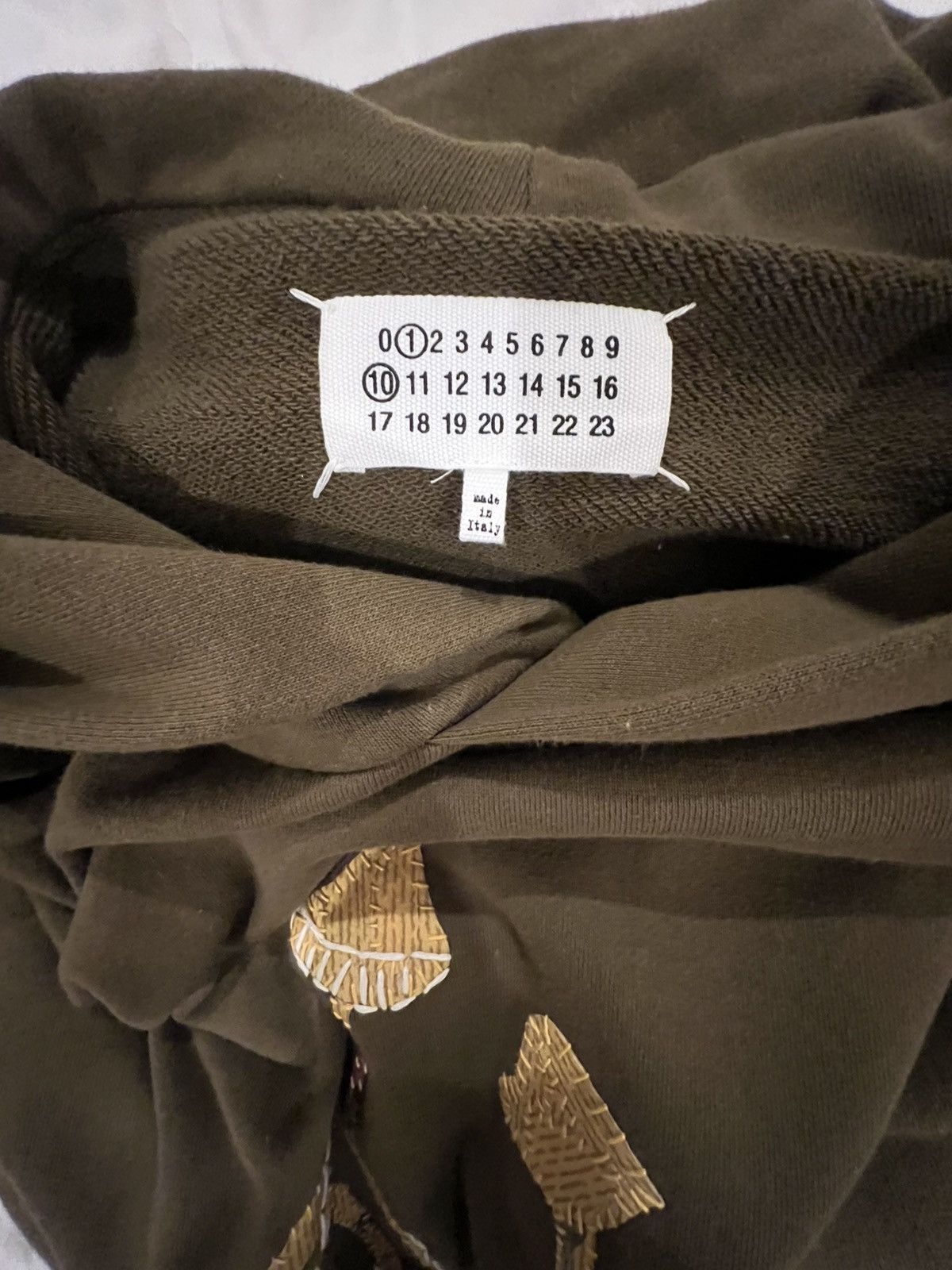 Maison Margiela Maison Margiela Khaki 'trippin on you' Hoodie Size US S / EU 44-46 / 1 - 2 Thumbnail