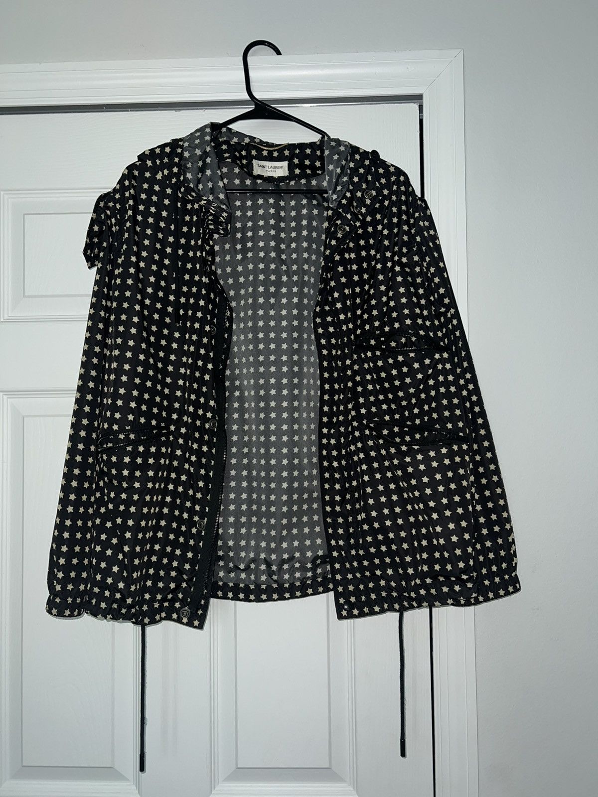 Saint Laurent Paris Star print windbreaker Size US S / EU 44-46 / 1 - 1 Thumbnail