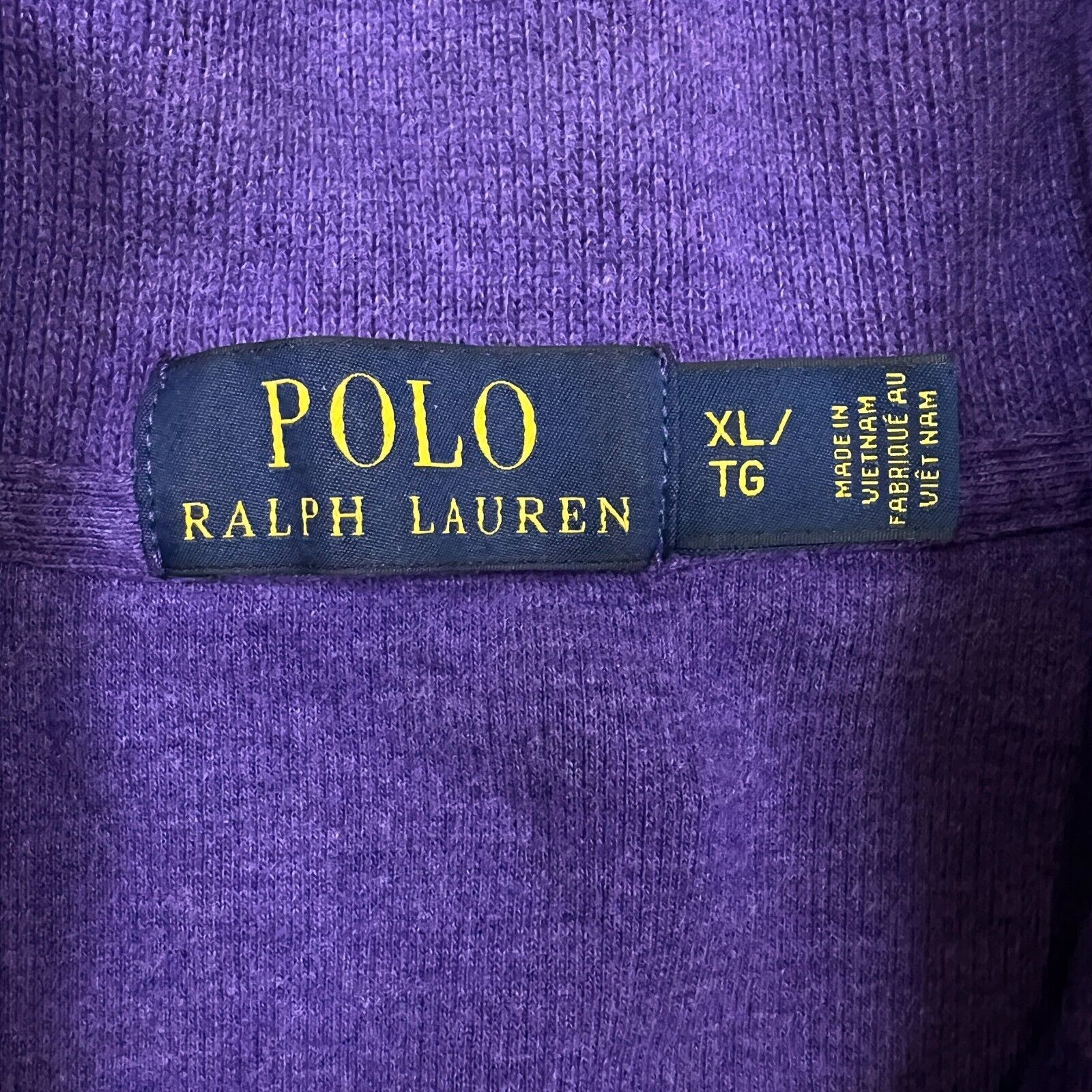 Polo Ralph Lauren × Vintage Polo Ralph Lauren Sweatshirt XL Purple Pony 1/4 Zip Pullover Size US XL / EU 56 / 4 - 5 Thumbnail