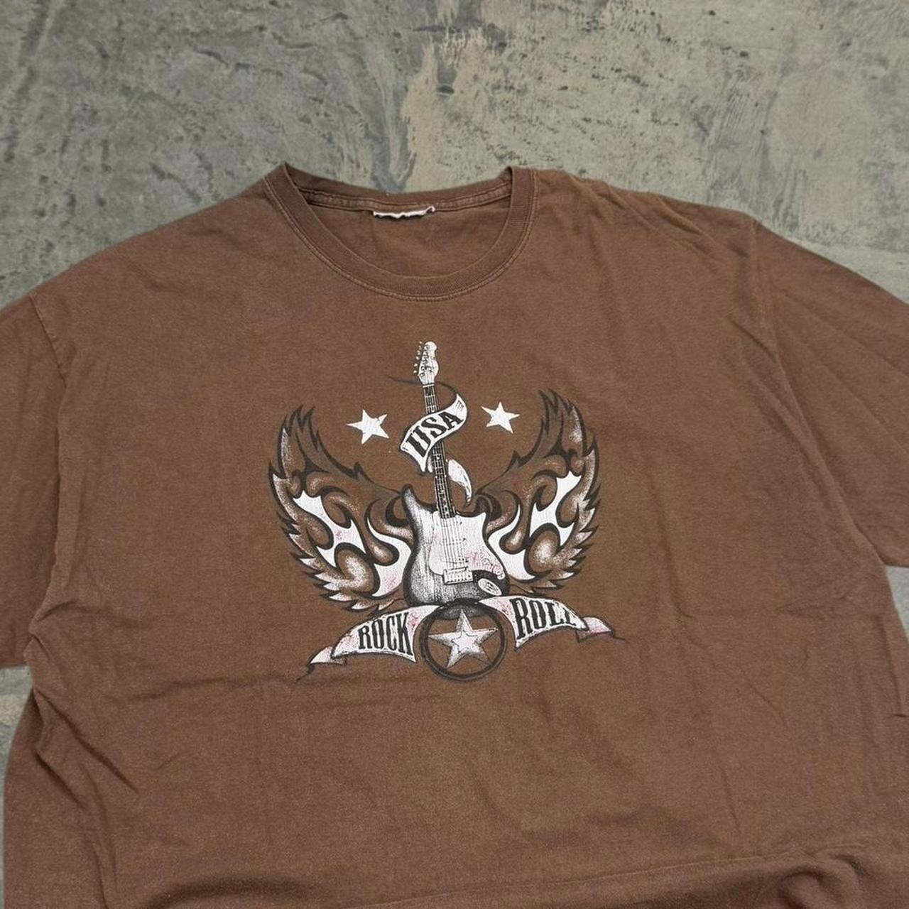 Hard Rock Cafe × Vintage Vintage Y2K Tribal Wings Rock & Roll T-Shirt Size US L / EU 52-54 / 3 - 2 Thumbnail