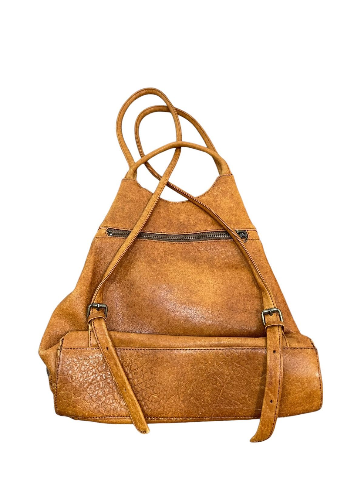 Japanese Brand Full Leather Vtg El Domain Backpack Bag 1🟩1 Size ONE SIZE - 10 Thumbnail