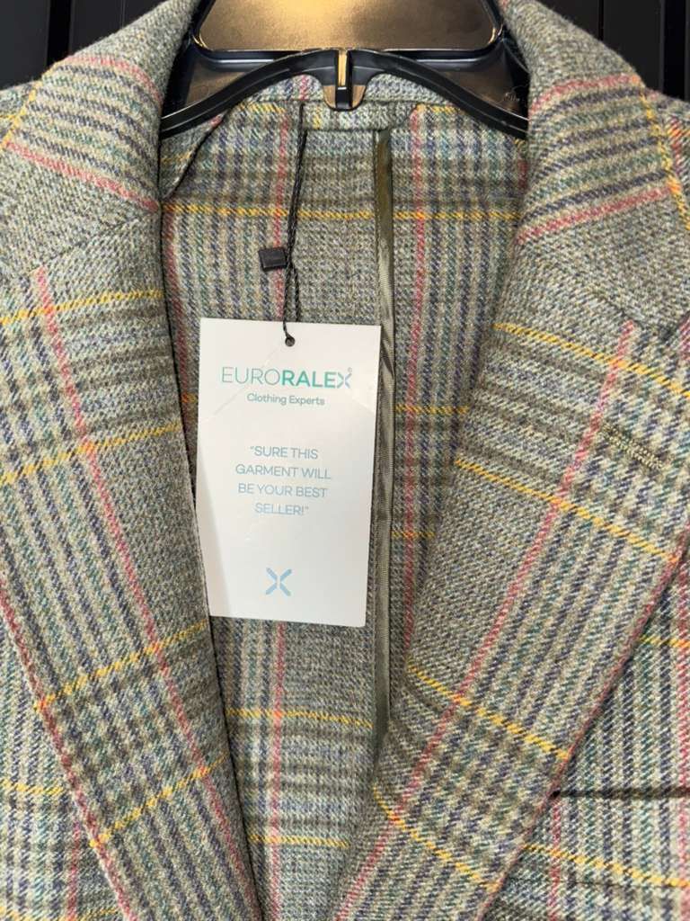 J.McLaughlin J.McLaughlin Italian Fabric Plaid Sport Coat Blazer Mens 40 Size 40R - 2 Thumbnail