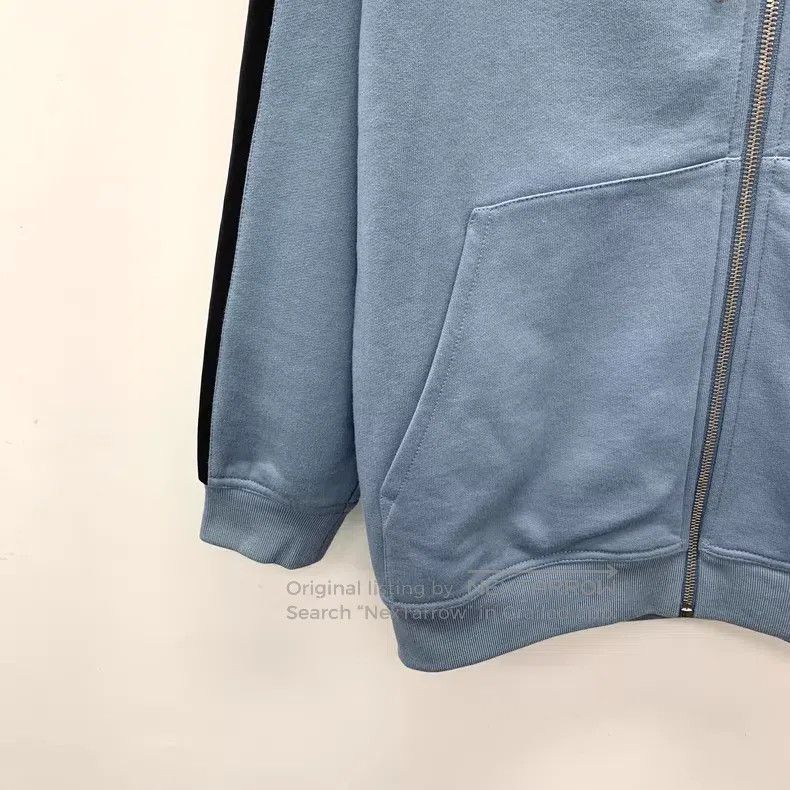 Hermes Hermes 22 Model Blue Cotton Hooded Drawstring Zip Long Sle Size S / US 4 / IT 40 - 4 Thumbnail