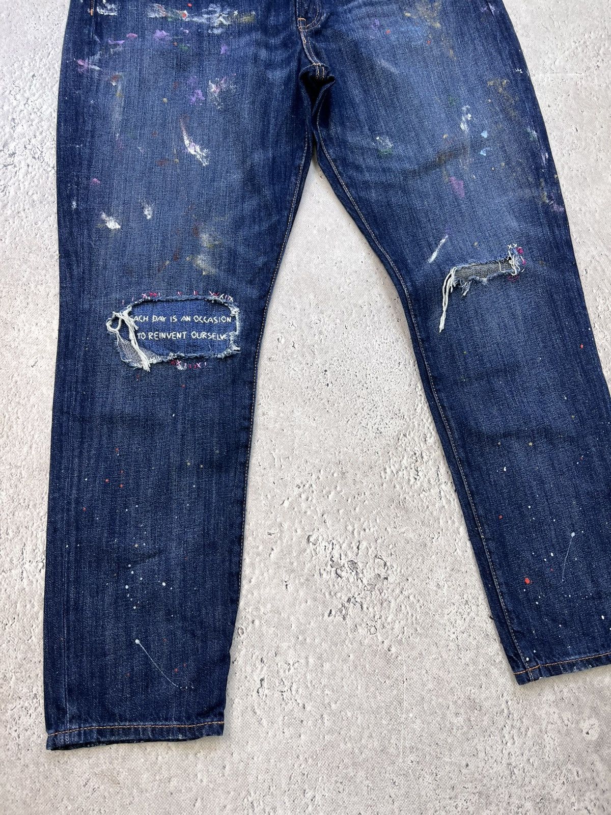 Denim & Supply Ralph Lauren × Polo Ralph Lauren × Vintage Vintage Denim & Supply RL Slim Distressed Denim Jeans 36×30 Size US 31 - 4 Thumbnail