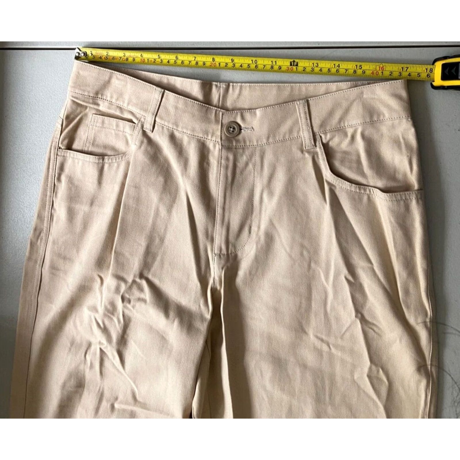 Vintage Columbia Mens Jeans Solid Beige Regular Fit Straight Jeans Mid Rise 34x31 Mens 34 Beige 5-Pocket USA Theme Size US 34 / EU 50 - 6 Thumbnail