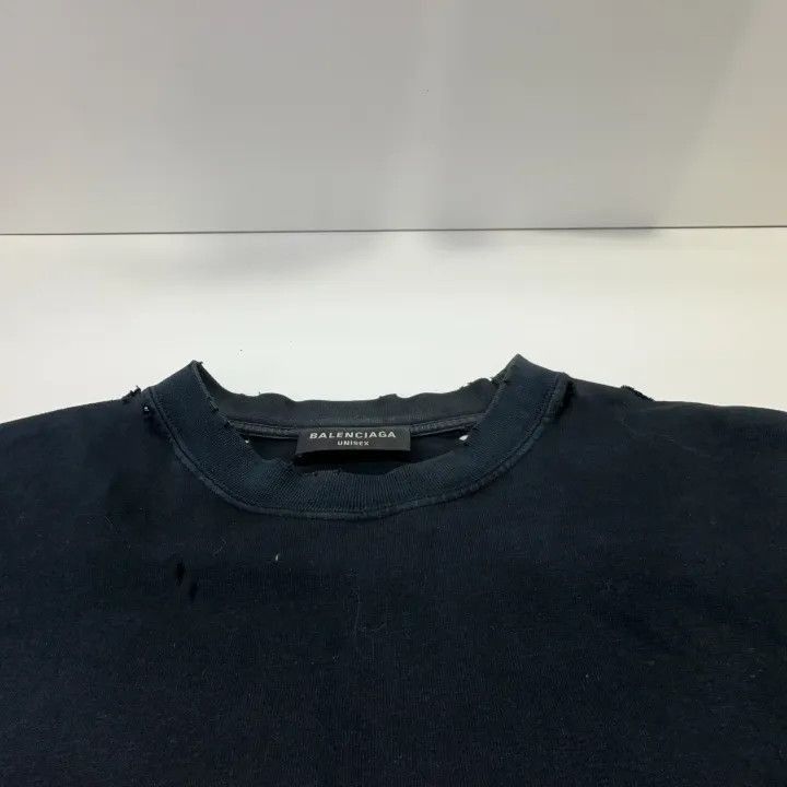 Balenciaga Balenciaga Balenciaga SS22 Maison Distressed Logo TShirt - Size US M / EU 48-50 / 2 - 6 Thumbnail