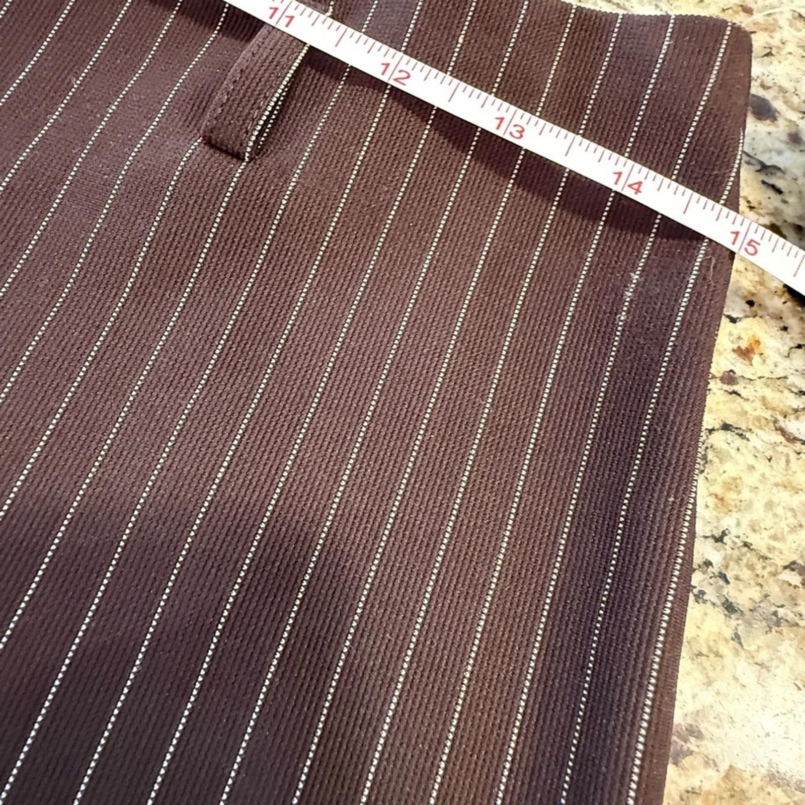 Other Joe Benbasset brown white pin striped pull on pants SZ M Size 32" / US 10 / IT 46 - 8 Thumbnail