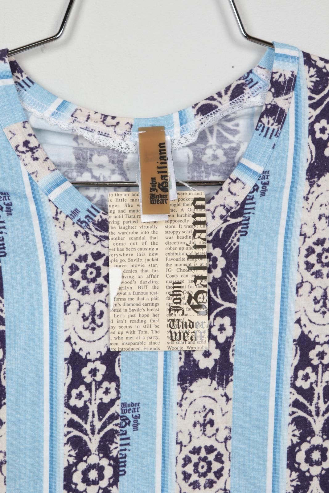 John Galliano 00's John Galliano Stripe Motif T-Shirt Size S / US 4 / IT 40 - 4 Thumbnail