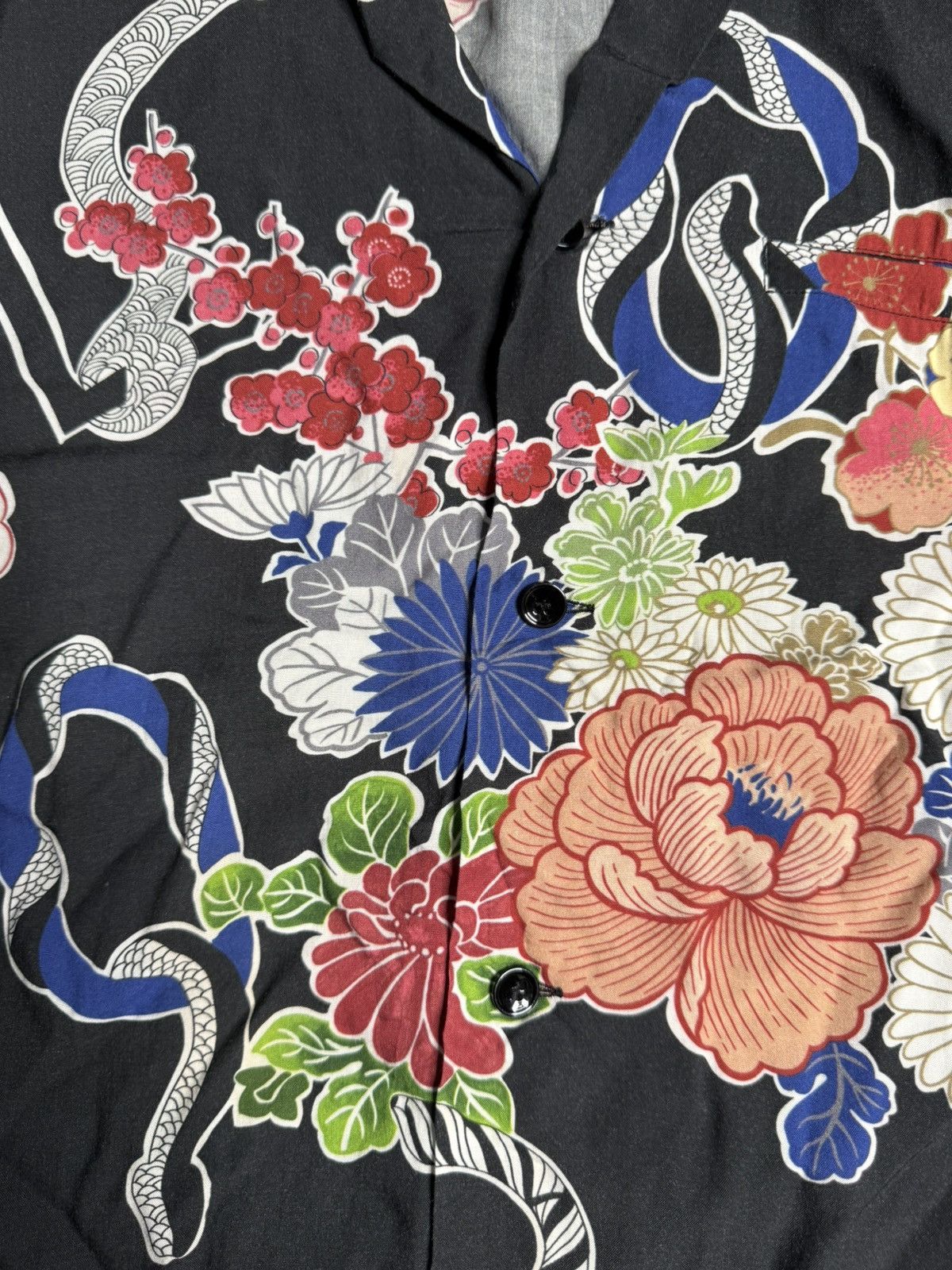 Saint Laurent Paris SLP x Hedi Slimane Floral Love Print Bowling Shirt Size US S / EU 44-46 / 1 - 5 Thumbnail