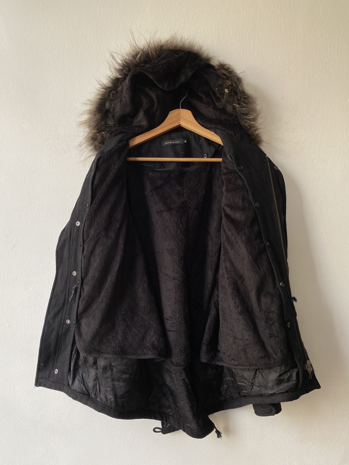 GOSTAR DE FUGA 2000s - Gostar De Fuga Wool Racoon Fur Fish Tail Jacket Size US M / EU 48-50 / 2 - 10 Thumbnail